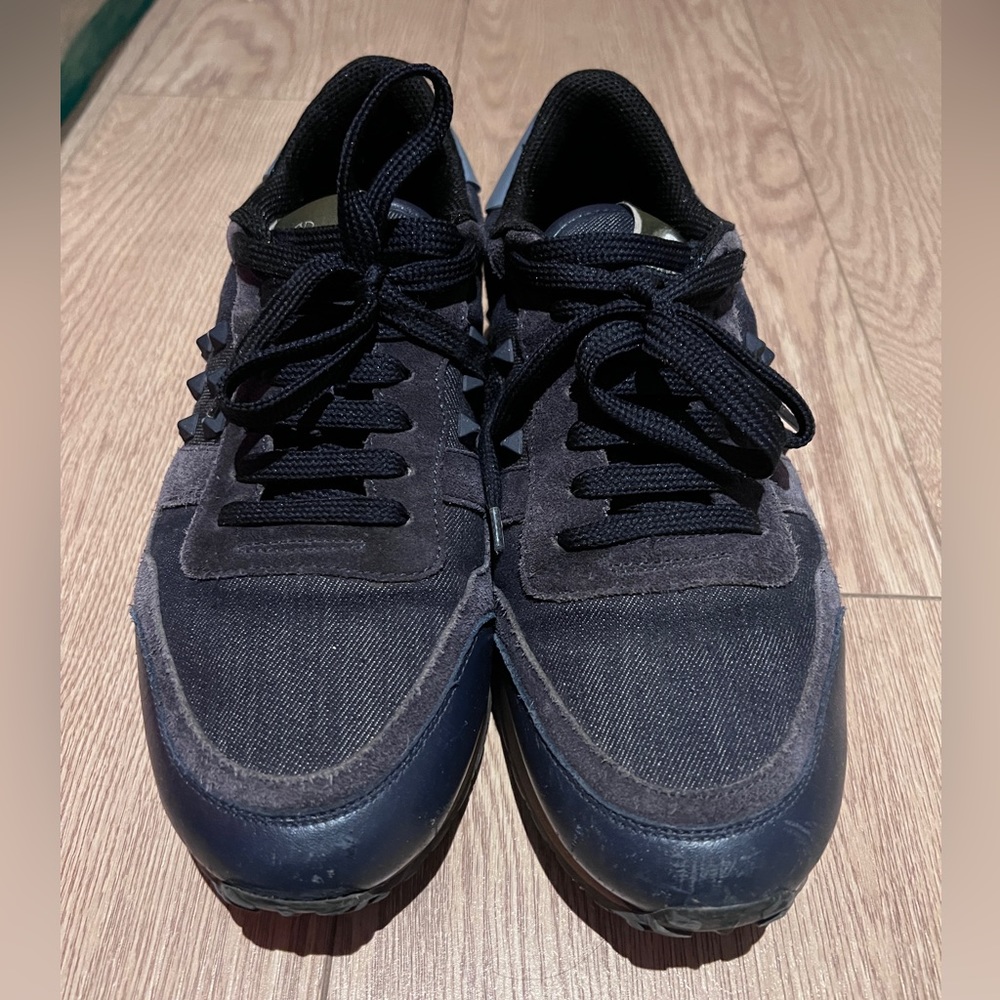 Valentino spikes denim trainers - Picture 2 of 4